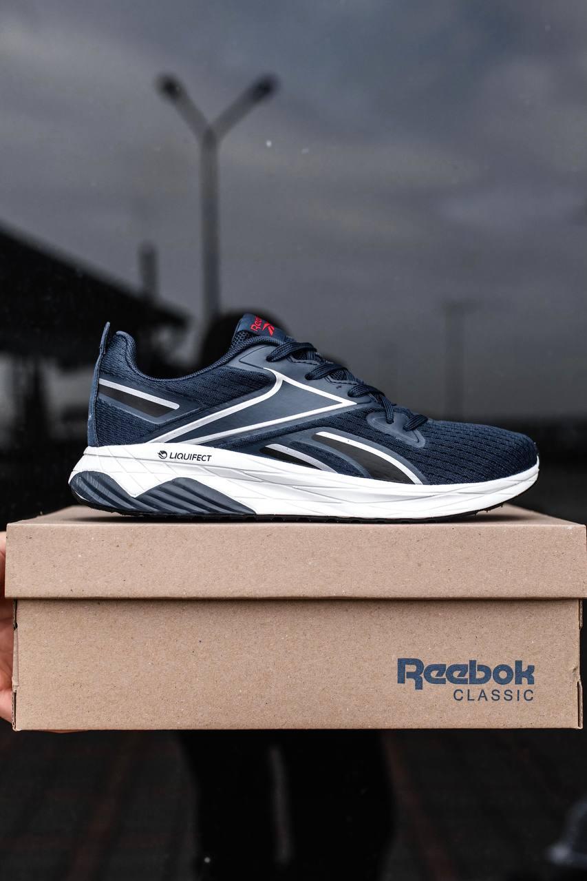 Кросівки чоловічі Reebok сині рибок повсякденні демісезонні спортивні легкі весна літо