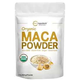 Organic Maca Powder, 1 Pound Органічний порошок кореню маки, 454г