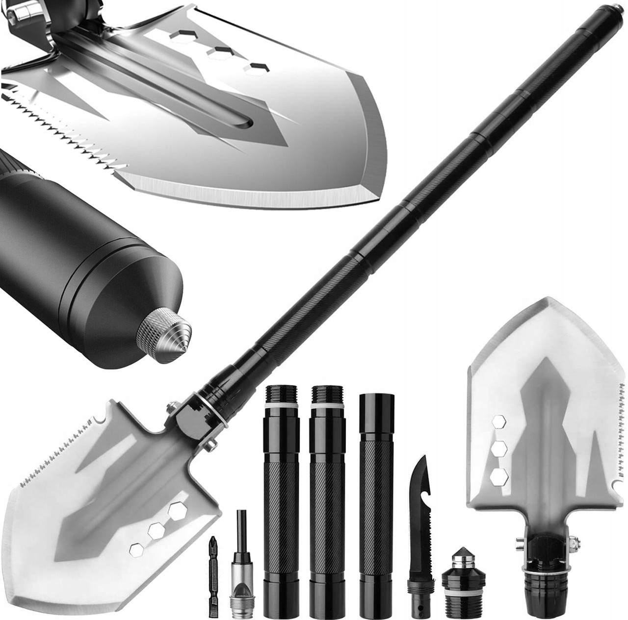 Лопата саперна, військова для виживання складана багатофункціональна