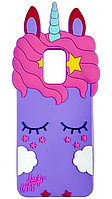 Резиновый 3D чехол для Xiaomi Redmi Note 9 Pro / Xiaomi Redmi Note 9S My little pony фиолетовый