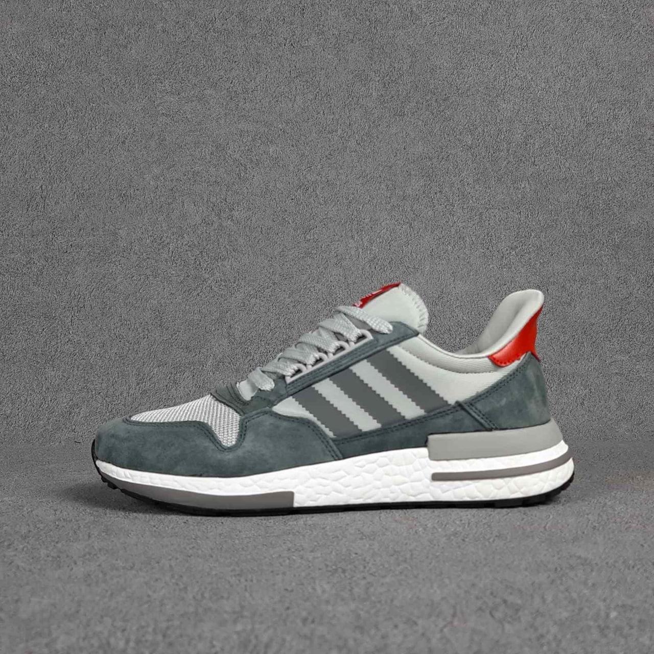 Кросівки жіночі Adidas ZX 500 Grey сірі замшеві адідас демісезонні повсякденні легкі