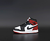 Кросівки Nike Air Jordan 1 Retro High Black Red взуття Найк Джордан високі шкіряні червоні чоловічі  жіночі підліткові, фото 4