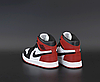 Кросівки Nike Air Jordan 1 Retro High Black Red взуття Найк Джордан високі шкіряні червоні чоловічі  жіночі підліткові, фото 6