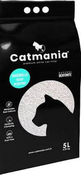 Бентонітовий наповнювач, для котячого туалету Catmania марсельське мило + бірюзові гранули 5 л