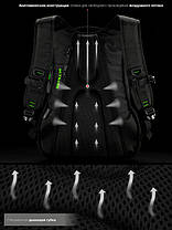 Рюкзак шкільний підлітковий для хлопчика ортопедичний з USB порт 5-11 клас чорно-серий SkyName 90-129, фото 3