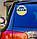 Патріотична наклейка на машину "Ukraine. Peace. Love" (ЖБ) 20х20 см - на скло / авто / автомобіль / машину в українському стилі, фото 2