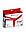 Страпон із вібрацією Fetish Tentation Vibrating Strap-On with Dildo, червоний, фото 2