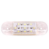 Повторитель габарита (палец широкий) 9 LED 12/24V белый 25*88*14мм (TH-92-white)