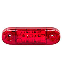 Повторитель габарита (палец широкий) 9 LED 12/24V красный 25*88*14мм (TH-92-red)