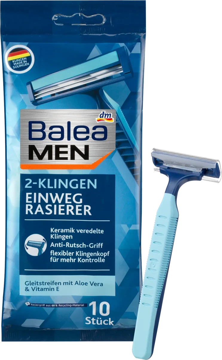 Одноразові чоловічі станки Balea men Einwegrasierer 2-Klingen