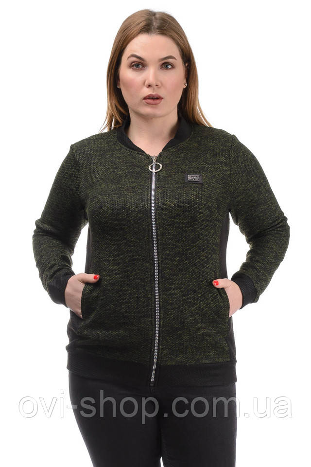 женский трикотажный бомбер