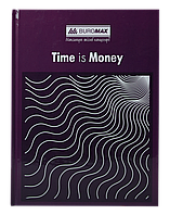 Книга учёта Buromax TIME IS MONEY BM.2400 А4, 96 л, клетка, офсет, твёрдая ламинированная обложка Фиолетовый