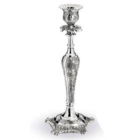 Канделябр на 1свічку Barocco Candelabrum сріблястий