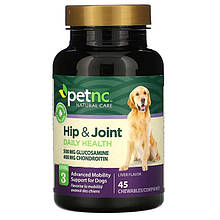 Хондропротектор для собак PetNC Natural Care "Hip & Joint" смак печінки, рівень 3 (45 жувальних таблеток)
