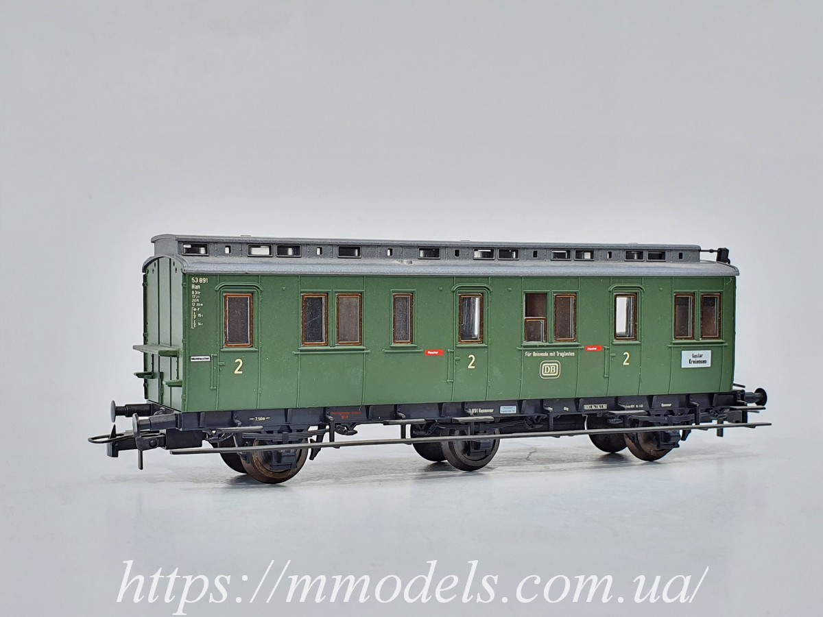 Вагон 3х вісний " каретник" приладдя DB 2 класу, масштабу 1:87, H0, Roco 44221A