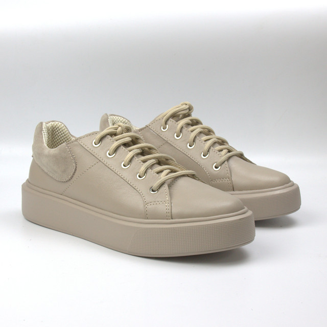 Кеды бежевые женские обувь больших размеров 40-44 Cosmo Shoes Kadde Beige BS