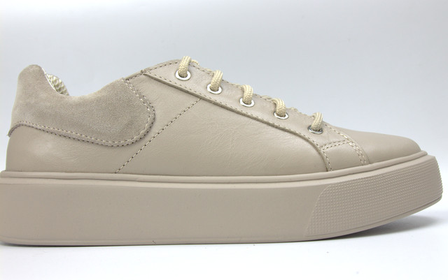 Кеды бежевые женские обувь больших размеров 40-44 Cosmo Shoes Kadde Beige BS