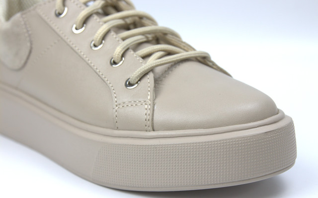 Кеды бежевые женские обувь больших размеров 40-44 Cosmo Shoes Kadde Beige BS