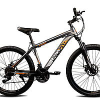 Горный велосипед 26 дюймов Unicorn Spider спортивный велосипед для подростков 26 Серо оранжевый
