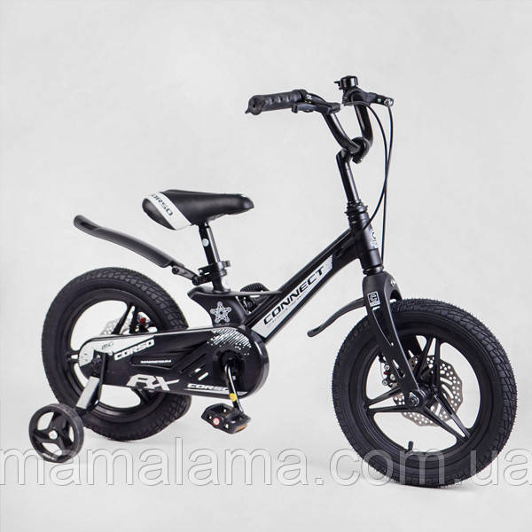 Купить Велосипед для мальчика 3-4 лет, 14 дюймов, Черный на литых ...