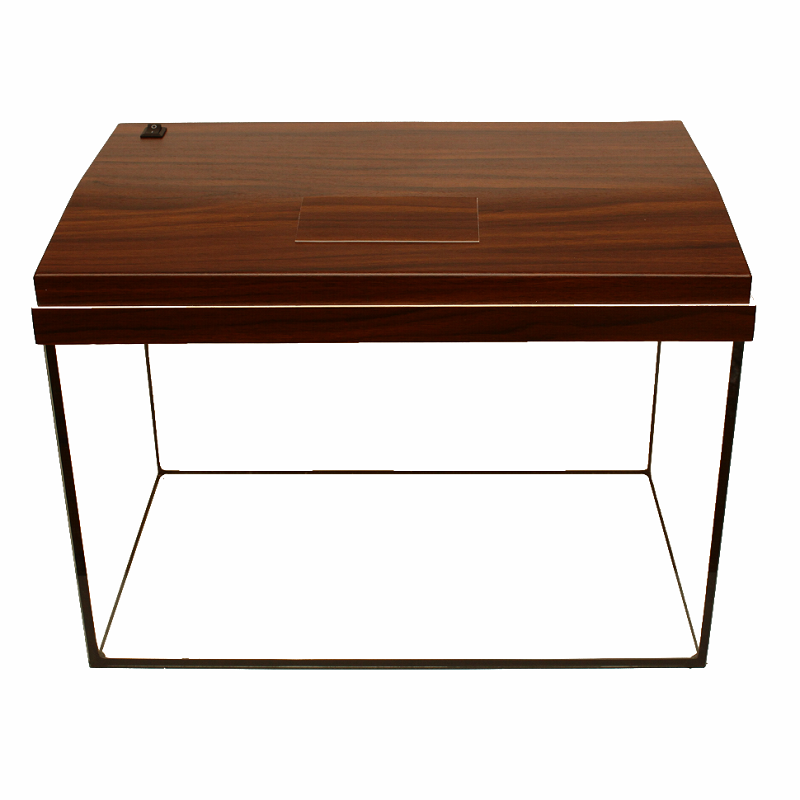 Прямокутний акваріум А-20 з кришкою та LED освітленням Темний Горіх, фото 1