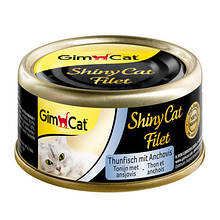 Консервы Gimcat ShinyCat Filet Тунец с анчоусами, 70 г