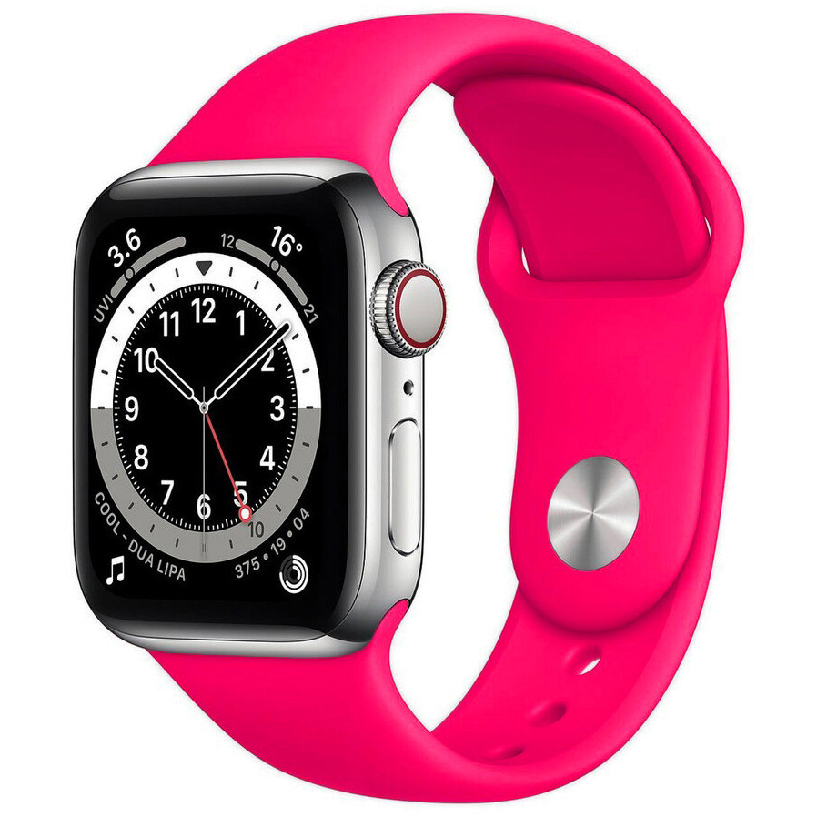 Ремінець Silicone Band для Apple Watch 42 / 44mm (S / M) Neon Pink