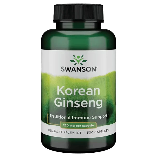 Swanson Premium Korean Ginseng женьшень корейський корінь 250 мг, 300 капсул