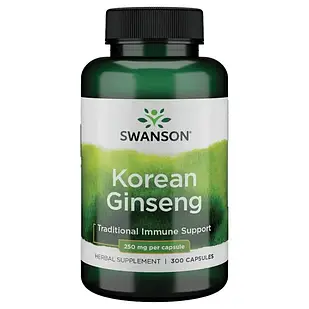 Swanson Premium Korean Ginseng женьшень корейський корінь 250 мг, 300 капсул