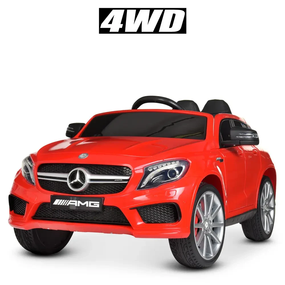Дитячий електромобіль Mercedes GLA 45 AMG 4 мотора червоний