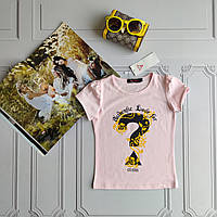Дитяча рожева футболка Guess для дівчинки. 110-116