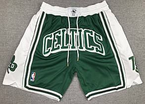 Зелені баскетбольні шорти Бостон Селтикс Just Don X Mitchell & Ness Short 75 th