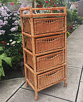 Комод з лози з 4 ящиками №1