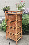 Комод з лози з 4 ящиками №1, фото 3