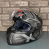 Мотошолом закритий інтеграл сірий, фото 3