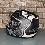 Мотошолом закритий інтеграл сірий, фото 7