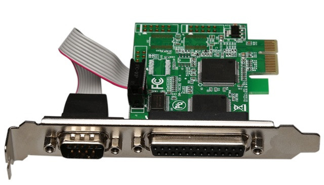 Контролер PCI-Е => RS232 (9Pin) + LPT (25Pin), TX382A, BOX