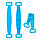 Мочалка для тіла силіконова двостороння Silica gel bath brush, Синя щітка для душу масажна (мочалка для душа), фото 3