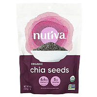 Черные семена Чиа Nutiva "Chia Seed Black" с клетчаткой, протеином и омега-3 (170 г)