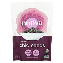 Чорне насіння Чіа Nutiva "Chia Seed Black" з клітковиною, протеїном і омега-3 (170 г)