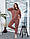 Женский спортивный костюм,ткань трёхнитка на флисе теплый с капюшоном 50/52. 52/54, фото 7