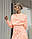 Лёгкое изящное платье с длинными рукавами, манжетами на пуговицах  с отрезной талией., фото 4