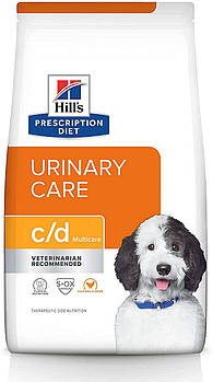 Корм для собак при сечокам'яній хворобі Hills Хілс Prescription Diet Canine c/d Multicare Urinary Care 12кг