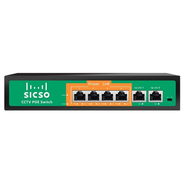 PoE комутатор SICSO P4806J-4578 (4xPOE, 2xLAN)