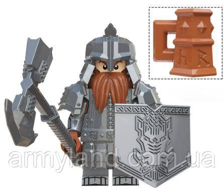 Фигурка Гнома воина Dwarf warrior Властелин Колец Lord of the Rings Аналог лего, фото 2