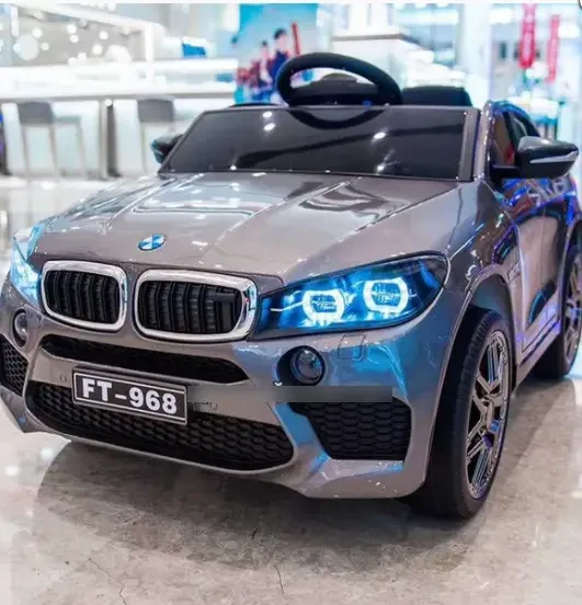 Дитячий електромобіль джип BMW X6 сірий