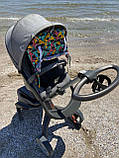 Сонцезахисна шторка на коляску "Marine", фото 3