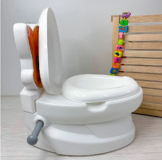 Дитячий горщик унітаз Pilsan спинка знімний горщик тримач для паперу звуки води підсвічування, фото 4