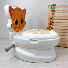 Дитячий горщик унітаз Pilsan спинка знімний горщик тримач для паперу звуки води підсвічування, фото 2