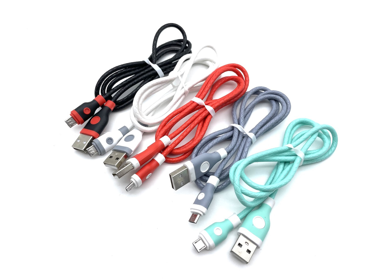 Кабель Micro USB 1м шкіряна оплетка чорний для зарядки та передачі даних BF